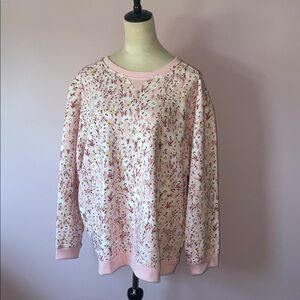 Karen Scott Floral Pink Sweatshirt